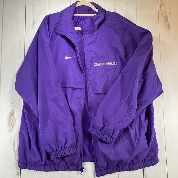 Nike Other - Washington Huskies Nike Jacket 2XL XXL Purple Full Zip Windbreaker Embroidered